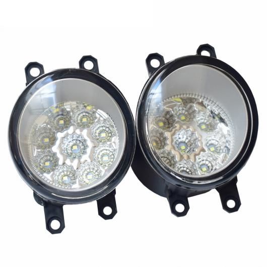 カースタイリング 高輝度 LED フォグライト 適用: トヨタ ヴィッツ 2006-2012 フロント バンパー フォグ ランプ 12V フォグライト ランプ LED (ホワイト)・ハロゲン (ウォーム ホワイト) AL-EE-3430 AL