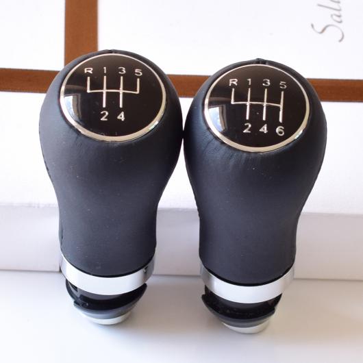 AL 2018 マニュアル 5速/6速 スティック ギア シフター ノブ レザー ギア シフト ノブ レバー ボール ヘッド 適用: アウディ A4 B6 5速・6速 AL-EE-3434