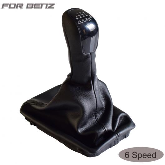 ブラック マニュアル ギア シフト ノブ スティック シフター ゲートル ブーツ カバー 適用: メルセデス・ベンツ Eクラス W211 2002 2003 2004 6速 AL-EE-3732 AL_2