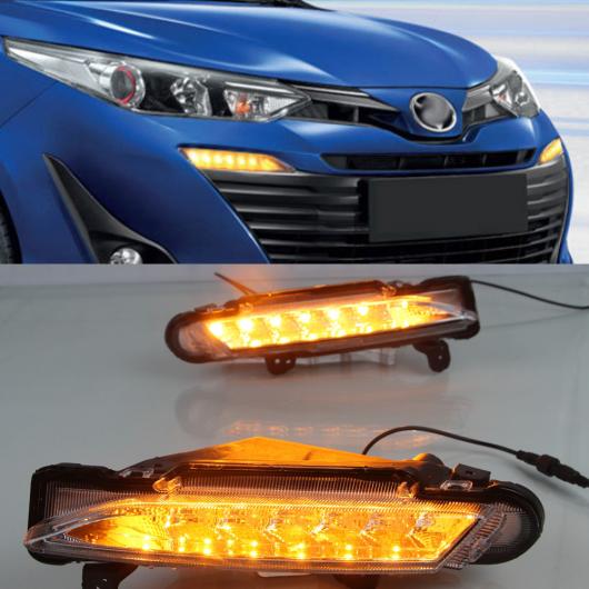 点滅 1 セット DRL 適用: トヨタ ヤリス 2017 2018 LED DRL デイタイム ランニング ライト フォグランプ 12V イエローホワイト ランニング ホワイト ＆ イエロー・ホワイト AL-EE-3806 ALの通販は