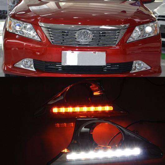 LED デイタイム ランニング ライト カースタイリング DRL デイタイム ランニング ライト デイライト 防水 ランプ 12V 適用: トヨタ カムリ ホワイト AL-EE-3865 AL_4