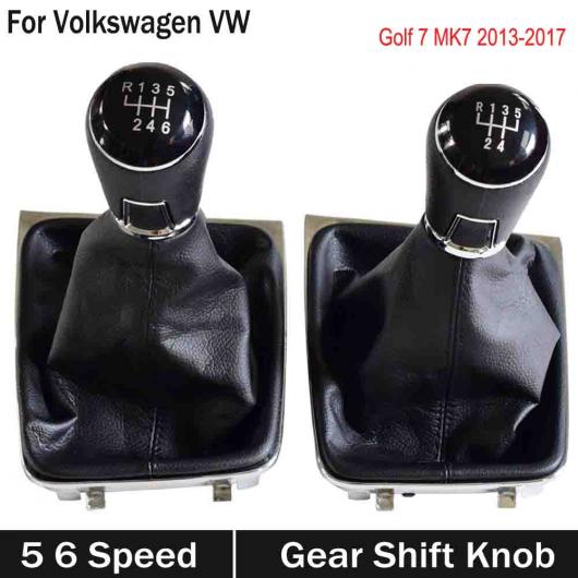 ABS ブラック 5/6速 マニュアル ギア シフト レバー ノブ ゲートル ブーツ カバー 適用: フォルクスワーゲン VW ゴルフ 7 MK7 2013 2014-2017 5速・ブーツ・6速・ブーツ AL-EE-4089 AL