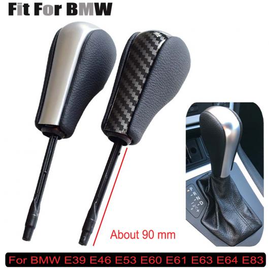 自動車 ギア シフト ノブ 適用: BMW E39 E46 E53 E60 E61 E63 E64 E81 E82 E87 E90 E91 E92 E93 E83 ABS カーボンファイバー カーボンファイバー〜マット シルバー・ショート AL-EE-4114 AL