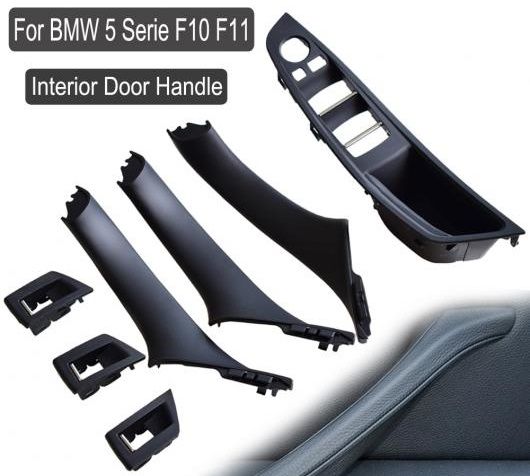 プラスチック ABS ブラック/ベージュ インテリア ドア ハンドル パネル セダン プル トリム カバー 適用: BMW 5 シリーズ F10 F11 520 523 525 ブラック・4個〜レッド ワイン・4個 AL-EE-4148 AL