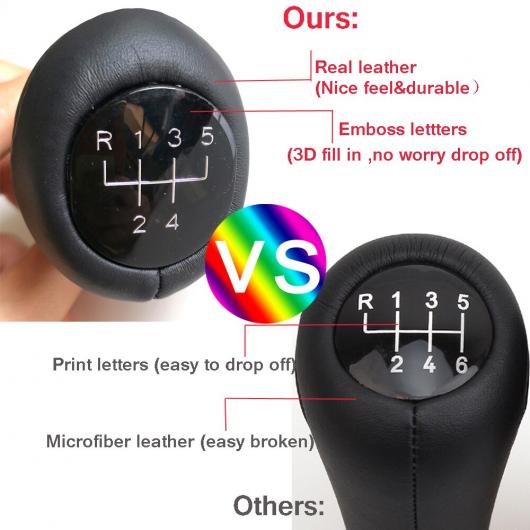 レザー 5/6速 ギア スティック シフト ノブ 適用: BMW 1 3 5 6 7シリーズ E30 E32 E34 E36 E38 E39 E46 E81 E82 E87 E88 F20 E90 E91 7・8 AL-EE-4189 AL