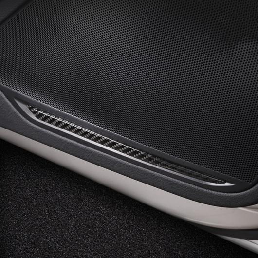 AL カーボンファイバー ドア ステレオ スピーカー パネル 装飾 カバー ステッカー トリム 4個 適用: アウディ A4 B9 2017-19 AL-EE-4654_1