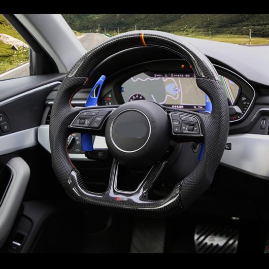 ハンドル ステアリング ホイール シフト パドル シフター エクステンション 装飾 カバー ステッカー 適用: アウディ A3 S3 2017-2018 ブラック〜シルバー AL-EE-4696 AL_4
