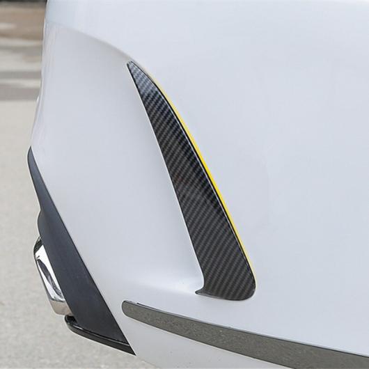 リア バンパー エア 吹き出し口 装飾 カバー トリム カーボン 調 ステッカー 適用: メルセデス ベンツ C クラス W205 リア ブラック 2ピース・リア カーボンファイバー AL-EE-5098 AL_2