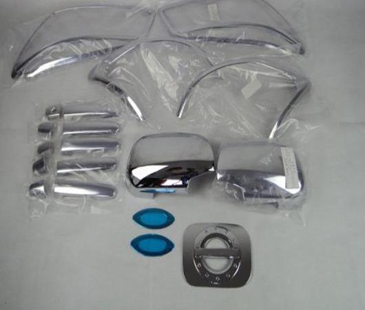 適用: トヨタ RAV4 2006~2011 クローム トリム フル セット 19ピース カバー トリム ヘッド ライト テール ライト サイド ミラー AL-EE-5903 ALの通販は