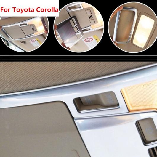 適用: トヨタ カローラ E170 2014 2015 ABS クローム マット インナー フロント+リア 室内灯 トリム インテリア 3ピース AL-EE-5979 AL_3