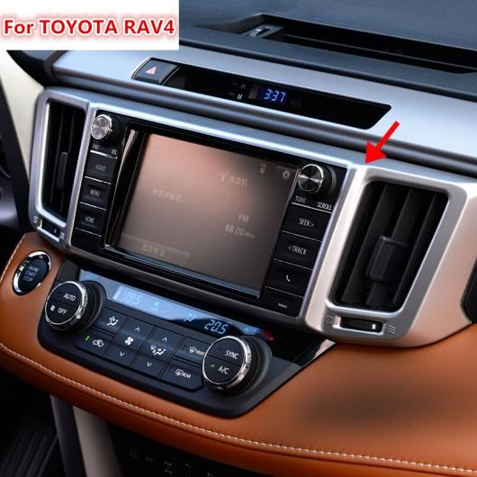 適用: トヨタ RAV4 2016 ABS クローム マット エアコン ミドル セントラル 吹き出し口 エア トリム 1ピース AL-EE-6163 AL
