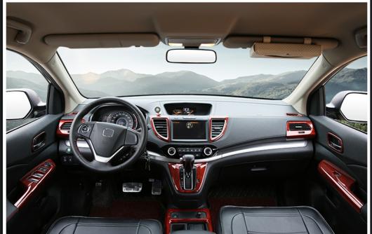 AL 適用: ホンダ CRV CR-V 2012-2016 ABS 木目調 ダッシュ カバー ギア パネル トリム キット フル セット 装飾 スタイル 1・スタイル 4 AL-EE-7109