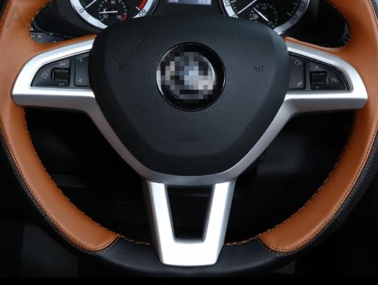 適用: シュコダ カロック 2018 2019 1ピース ABS クローム ステッカー ステアリング ホイール U字型 装飾 カバー スパンコール カーボン AL-EE-7417 ALの通販は