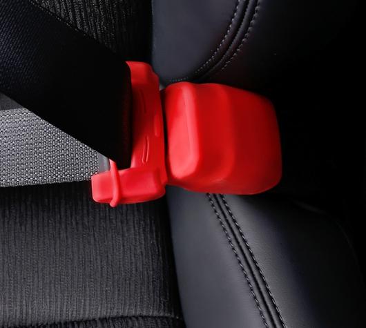 適用: テスラ モデル X 2014-2018 1ピース シート ベルト バックル プラグ 保護 カバー ケース 傷つき防止 ダスト 防止 ブラック〜レッド AL-EE-7441 AL_4