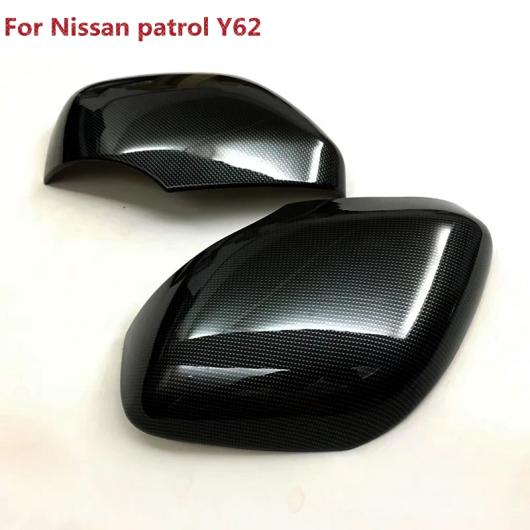 適用: 日産 パトロール Y62 2010-2016 ABS カーボンファイバー ペイント リア ビュー バックミラー ミラー カバー シルバー トリム 2ピース 2016 フェイスリフト AL-EE-7591 AL