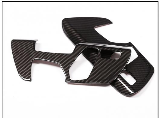 カーボンファイバー シート アジャスター 装飾 椅子 フレーム 適用: BMW 2シリーズ F22 F23 M2 F87 220I 228I 230I M235I ABS クローム 2ピース・カーボンファイバー 2ピース AL-EE-7753 AL_3