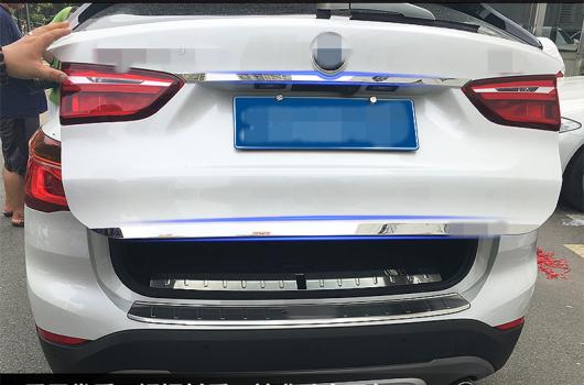 ステンレス スチール リア トランク テールゲート トリム ドア ブーツ ガーニッシュ ベゼル カバー 装飾 適用: BMW X1 F48 2016-2018 ブライト ライト 1ピース〜マット 1ピース AL-EE-7818 AL