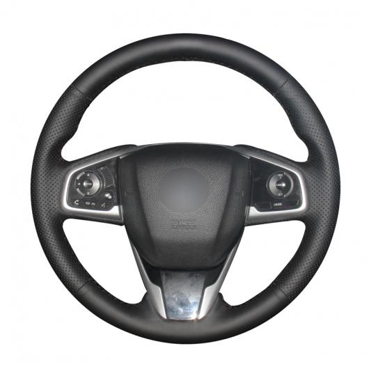 AL ブラック PUレザー ステアリング ホイール カバー 適用: ホンダ シビック シビック 10 2016-2019 CRV CR-V 2017-2019 クラリティ 2016-2018 ブラック糸〜グレー糸 AL-EE-7948