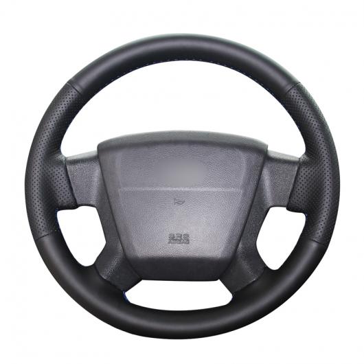 AL 手縫い ブラック PUレザー ステアリング ホイール カバー ラップ 適用: ジープ コンパス 2006-2010 オールド パトリオット 2007-2010 ブラック糸〜グレー糸 AL-EE-7988の通販は