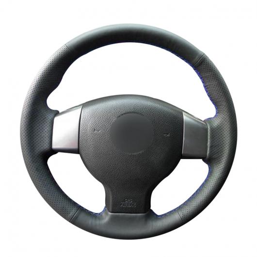 AL 手縫い ブラック PUレザー ステアリング ホイール カバー 適用: 日産 ティーダ 2004-2010 シルフ 2006-2011 ヴァーサ 2007-2011 ブラック糸〜グレー糸 AL-EE-7999 6,466円