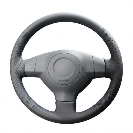 AL 手縫い ブラック PUレザー ステアリング ホイール カバー 適用: スズキ SX4 アルト スイフト スプラッシュ オペル アギーラ ボクスホール アギーラ ブラック糸〜グレー糸 AL-EE-8129