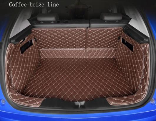 全周囲 適用: フォード フォーカス クーガ エコスポーツ エクスプローラー モンデオ フィエスタ マスタング ブーツ マット トランク マット フロア ブラック ホワイトライン〜ブラウン ゴールド糸 AL-EE-8271 AL