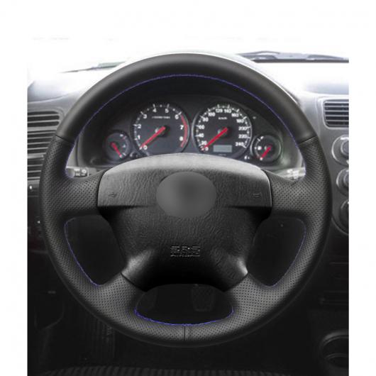 AL 手縫い ブラック PUレザー ステアリング ホイール カバー 適用: ホンダ シビック 2001 2002 シビック ハイブリッド 2003 ブラック糸〜グレー糸 AL-EE-8397_4