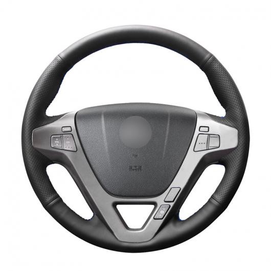 AL 手縫い ブラック PUレザー ステアリング ホイール カバー 適用: アキュラ MDX 2009 2010 2011 2012 ブラック糸〜ブルー糸 AL-EE-8558の通販は