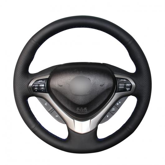 AL ブラック PUレザー ステアリング ホイール カバー 適用: ホンダ スピリア アコード ブラック糸〜グレー糸 AL-EE-8568