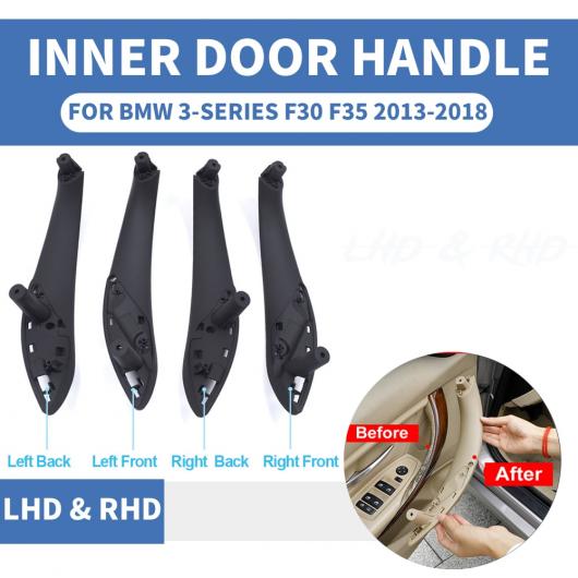AL インテリア インナー ドア プル ハンドル トリム カバー 適用: BMW F30 F80 F31 F32 F33 F35 2013-2018 ベージュ フロント 左〜クリーム リア 左 AL-EE-8687