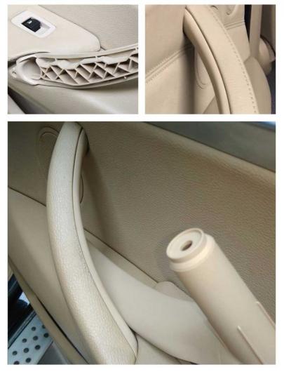 LHD レザー フロント リア/左 右 インテリア ドア ハンドル インナー プル トリム カバー 適用: BMW E70 E71 X5 X6 2007-13 ベージュ 左 フロント・ブラック 左 フロント AL-EE-8795 AL_3