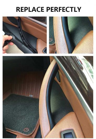 LHD レザー フロント リア/左 右 インテリア ドア ハンドル インナー プル トリム カバー 適用: BMW E70 E71 X5 X6 2007-13 ベージュ 左 フロント・ブラック 左 フロント AL-EE-8795 AL_4