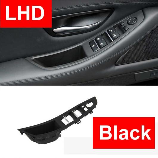 ブラック LHD 適用: BMW 5シリーズ F10 F11 F18 インナー ハンドル インテリア ドア アームレスト パネル 運転席 シートボタン スイッチ フレーム 4ピース レッド ワイン〜4ピース ブラック AL-EE-9014 AL