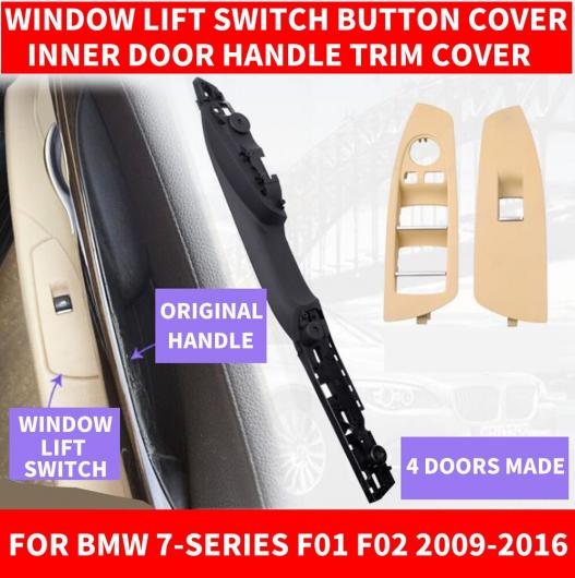 フロント 左/右 サイド インナー インテリア ドア プル ハンドル パネル キャリア トリム カバー 適用: BMW 7シリーズ F01 F02 730 2009-16 フロント 左 F01〜リア 右 F02 AL-EE-9035 AL