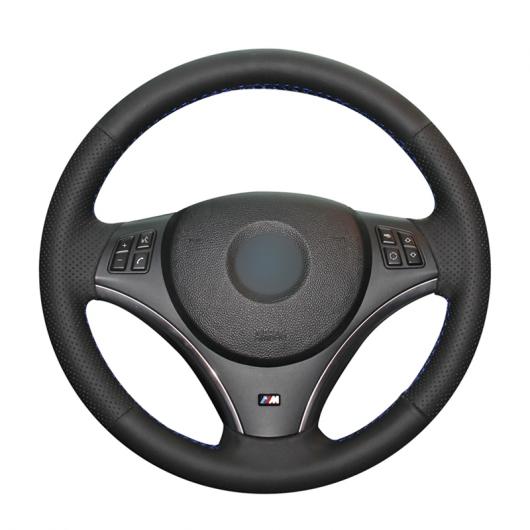 ステアリングホイールカバー 編み上げタイプ ブラック 人工レザー 適用: BMW E90 325I 330I 335I E87 120I 130I 120D ブラック 糸〜グレー 糸 AL-FF-0627 AL
