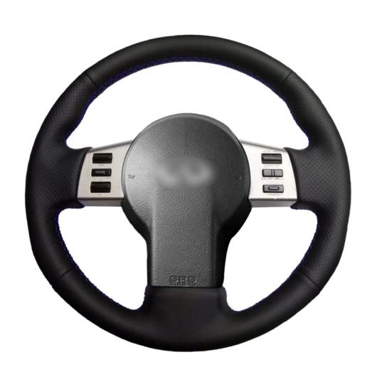 ステアリングホイールカバー 編み上げタイプ ブラック 人工レザー 適用: インフィニティ FX FX35 FX45 2003-2008 日産 350Z 2003-2009 ブラック 糸〜グレー 糸 AL-FF-0684 AL