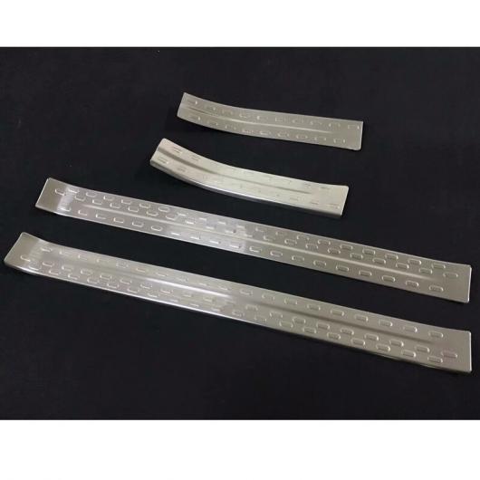 適用: 2018 日産 キャシュカイ J11 スカッフ プレート ドア シル ステンレス キック ステップ カバー プロテクター アクセサリー 外側・内側 AL-FF-0725 AL
