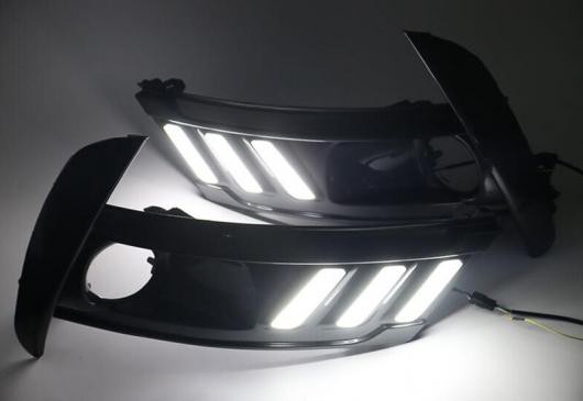 適用: トヨタ カローラ 2017 2018 フォグランプ カバー LED デイタイム ランニング ライト 12V ABS DRL イエロー ターンシグナル ホワイ