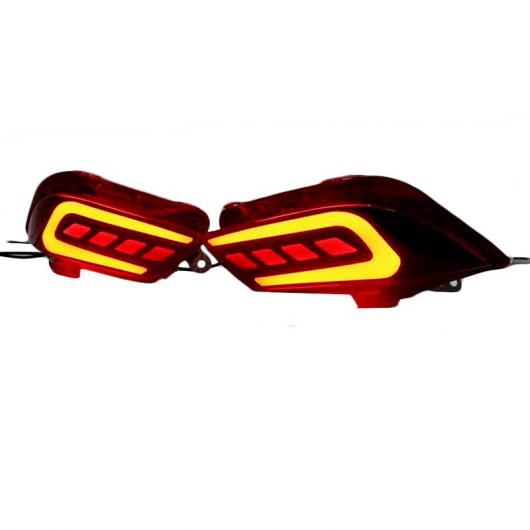 適用: トヨタ ヴィオス 2017 リア バンパー ランプ DRL LED テール ライト ブレーキ ターンシグナル リフレクター カバー 2ピース AL-FF-1156 AL_2
