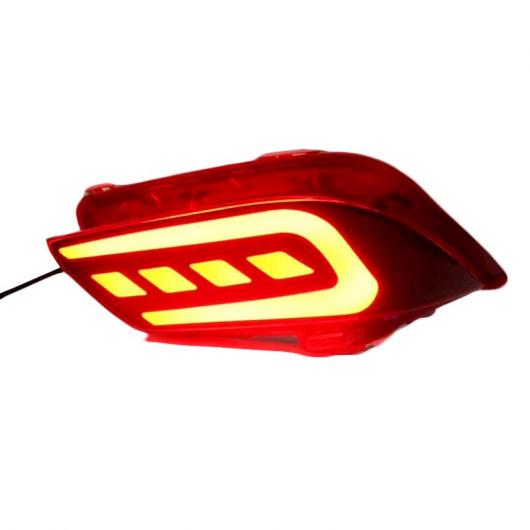 適用: トヨタ ヴィオス 2017 リア バンパー ランプ DRL LED テール ライト ブレーキ ターンシグナル リフレクター カバー 2ピース AL-FF-1156 AL_3