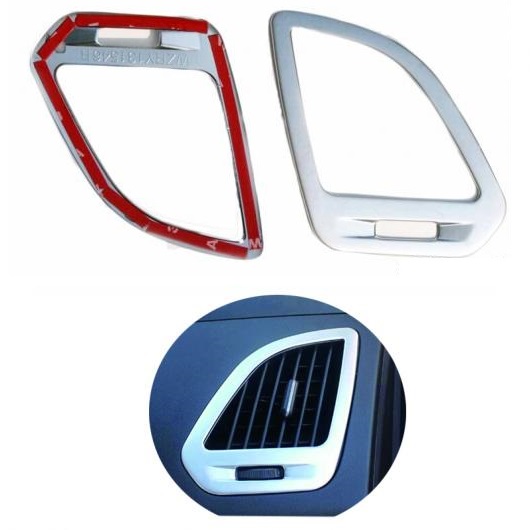 適用: ヒュンダイ ツーソン IX35 2010 2011 2012 2013 2014 インテリア サイド エアコン 吹き出し口 ベント 装飾 カバー トリム フレーム 2ピース ABS AL-FF-1174 AL