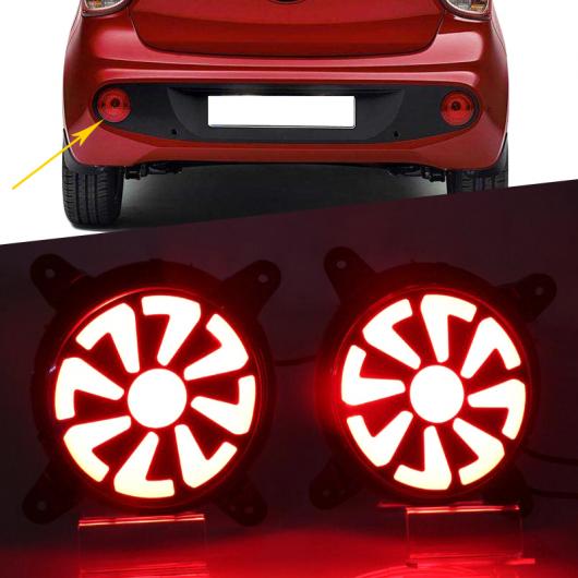 2ピース 適用: ヒュンダイ I10 2017 2018 LED DRL リア バンパー テール ライト フォグランプ ブレーキ リフレクター ワーニング タイプ001〜タイプ003 AL-FF-1301 AL
