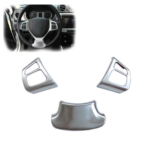 3ピース ABS クローム ステアリング ホイール トリム ランプ フレーム 適用: スズキ ビターラ 2016 2017 AL-FF-1379 ALの通販は 5,073円