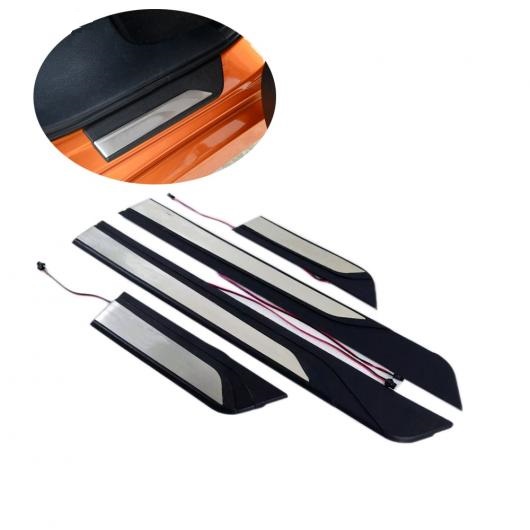 4ピース 適用: ホンダ シビック 2016-2017 LED ドア シル スカッフ プレート カバー シルズ プロテクター ロゴ AL-FF-1390 ALの通販は