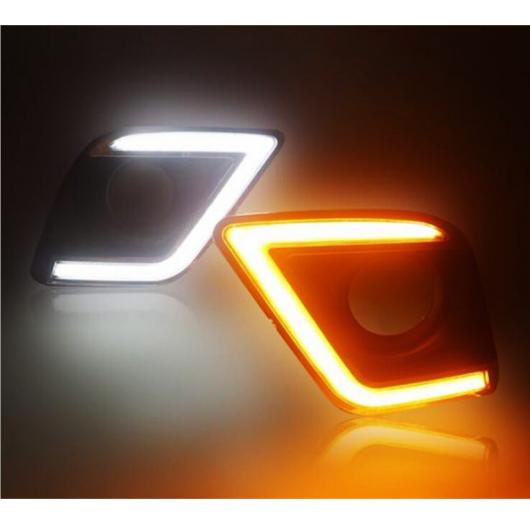 12V イエロー シグナル スタイル リレー 防水 ABS ケース DRL LED デイタイム ランニング ライト 適用: トヨタ ハイラックス レボ ヴィーゴ 2015 2016 2017 AL-FF-1583 AL