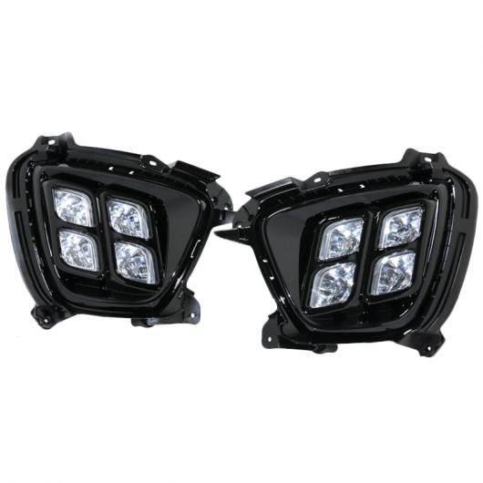 1SET 適用: 起亜 ソレント 2015 2016 LED DRL デイタイム ランニング ライト デイライト 防水 12V フォグランプ タイプ001 AL-FF-1585 AL