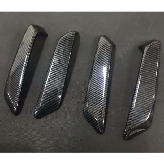 カーボンファイバー スタイル 適用: アウディ Q5 FY 2018 2019 ABS インテリア フロント &amp; リア ドア ハンドル カバー トリム モールディング アクセサリー 4ピース AL-FF-1830 AL_3