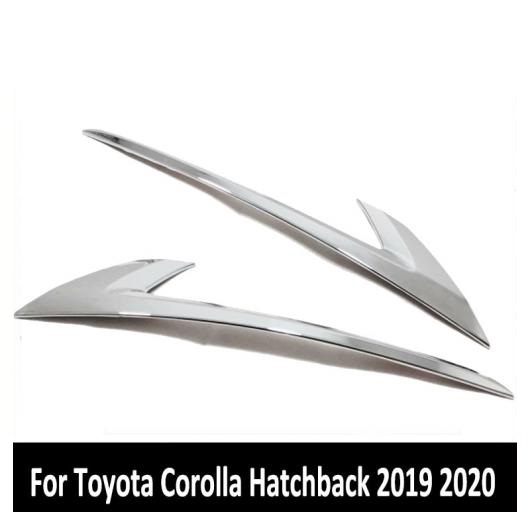 適用: トヨタ カローラ ハッチバック 2019 2020 ABS クローム リア テールライト ランプ 装飾 アイリッド カバー トリム 2ピース AL-FF-3479 AL