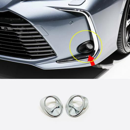 AL ABS クローム フロント フォグ ランプシェード カバー フレーム カバー トリム 適用: トヨタ カローラ E210 セダン 2019 2020 アクセサリー 2ピース AL-FF-3514