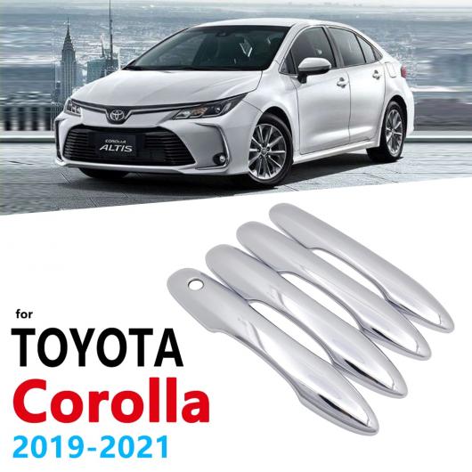 クローム ハンドル カバー トリム 適用: トヨタ カローラ オーリス E210 2019 2020 2021 ステッカー オート スタイリング ハンドル 210 キーレス エントリーなし〜2 キーレス エントリー AL-FF-3545 AL 6,375円